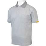 HB protectionbekleidung 08011 86004 002 50-M. ESD polo shirt CONDUCTEX men, grey, breast pocket, M