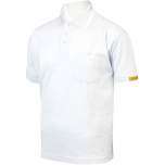 HB protectionbekleidung 08011 86004 002 10-L. ESD polo shirt CONDUCTEX men, white breast pocket, L
