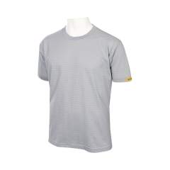 HB protectionbekleidung 08010 86002 000 50-4XL. ESD T-Shirt men short sleeves, silvergrey, 4XL
