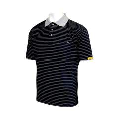 HB Schutzbekleidung 08011 86004 000 2186-XXXL. ESD-Poloshirt CONDUCTEX Herren, kurzarm, schwarz/grau Brusttasche, 3XL