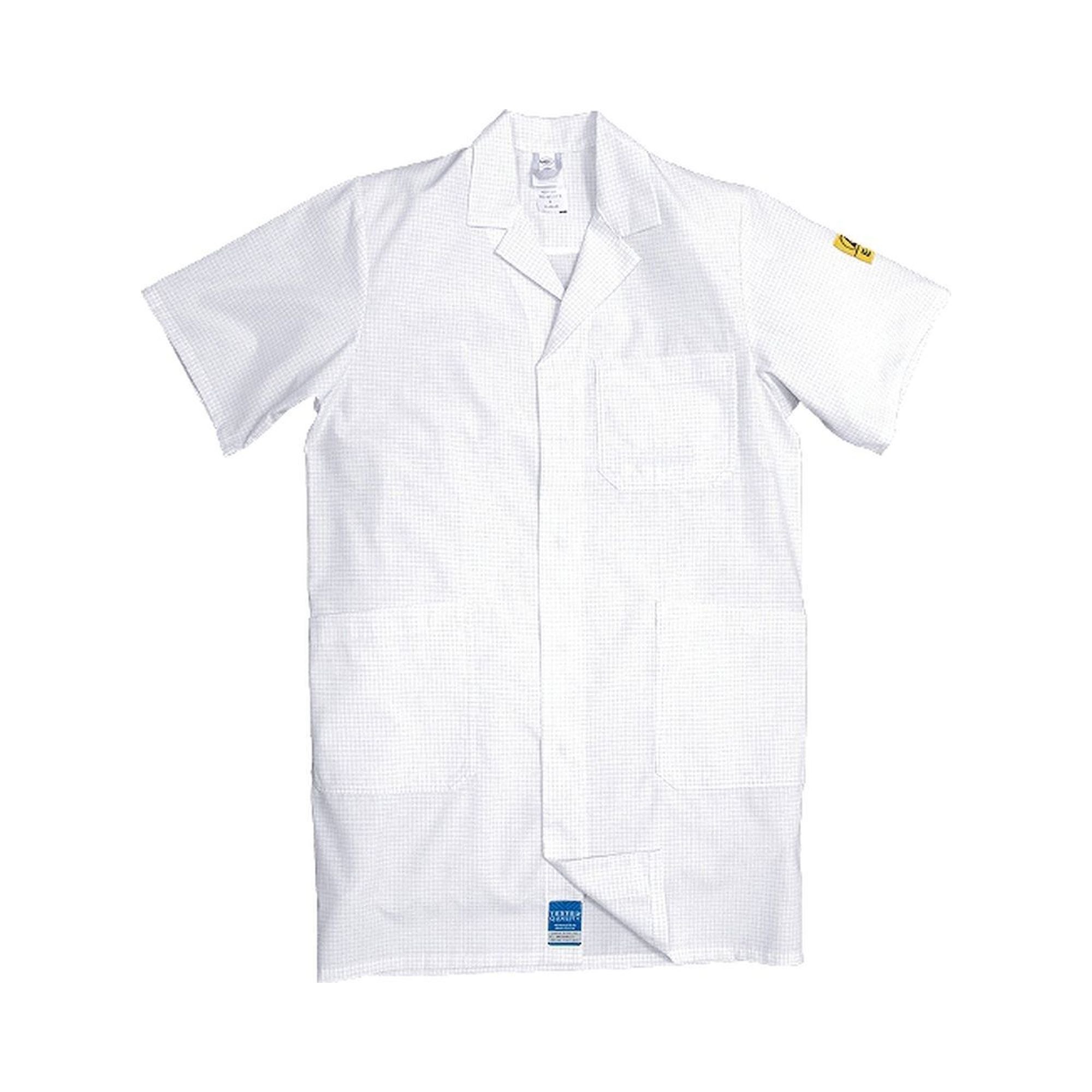 ESD Arbeitsmantel Conductex, kurzarm, Herren, weiß