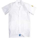 HB protectionbekleidung 08005 48019 005 10-M. ESD work coat CONDUCTEX, short sleeves, women, white, M