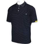 HB protectionbekleidung 08011 86004 002 46-M. ESD polo shirt CONDUCTEX men, black breast pocket, M