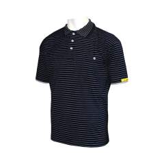 HB Schutzbekleidung 08011 86004 002 46-L. ESD-Poloshirt CONDUCTEX Herren, schwarz Brusttasche, L