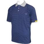 HB protectionbekleidung 08011 86004 000 2042-S. ESD polo shirt CONDUCTEX men, dark blue/grey breast pocket, S