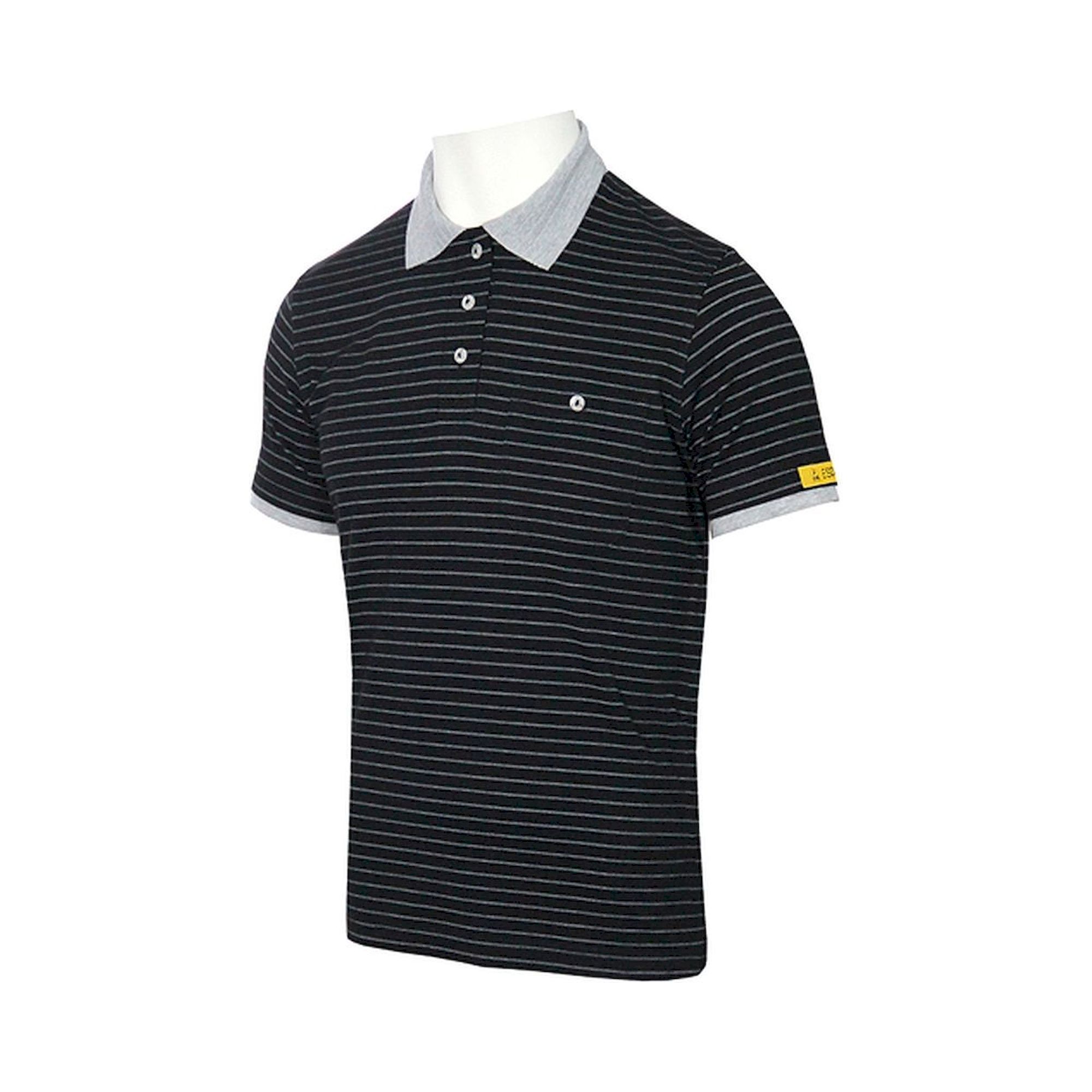 HB Schutzbekleidung 08011 86013 000 2186-XL. ESD-Poloshirt CONDUCTEX Damen, kurzarm, schwarz/grau, Brusttasche, XL