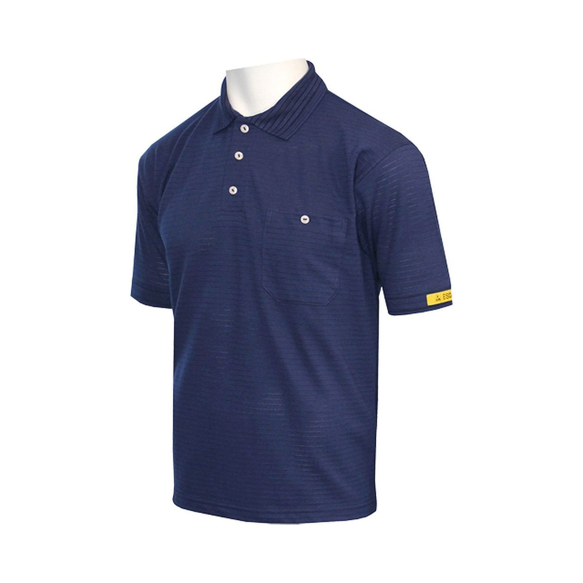HB Schutzbekleidung 08012 86004 002 45-L. ESD-Poloshirt CONDUCTEX Herren, dunkelblau, Brusttasche, L