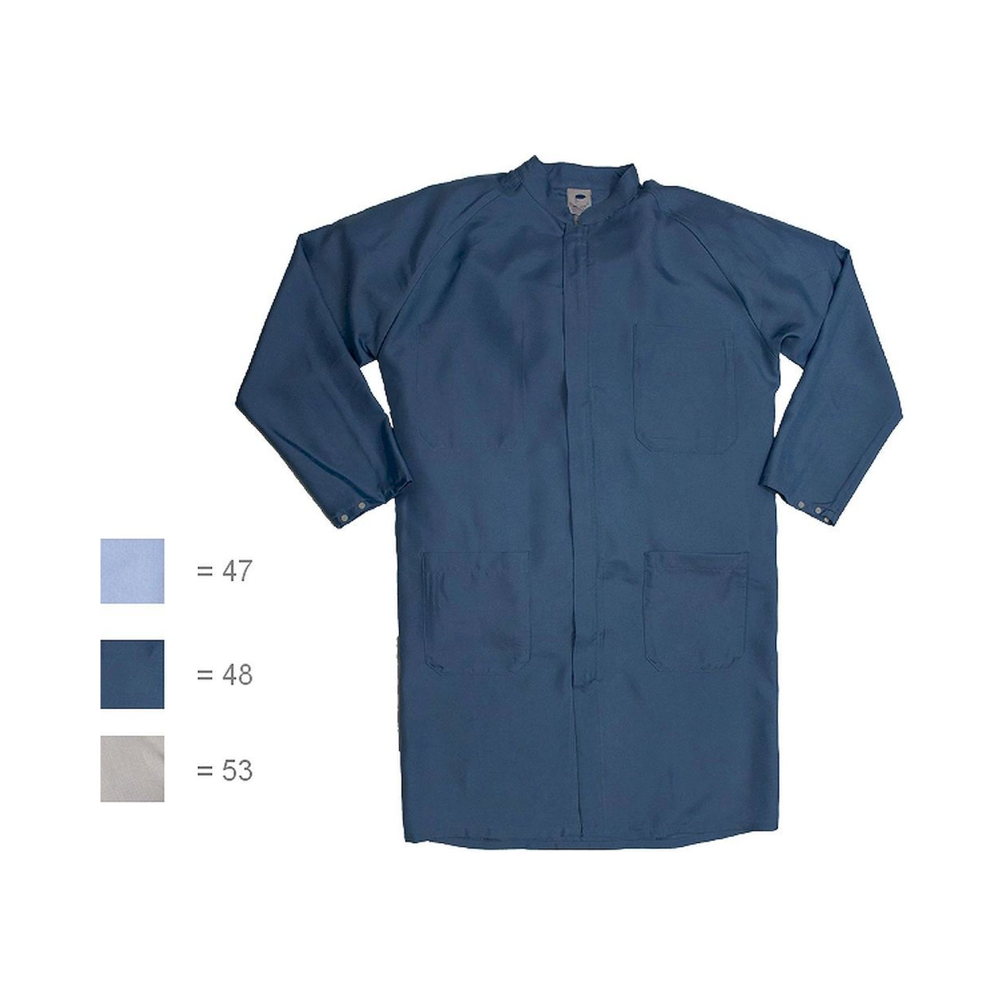 HB protectionbekleidung 06015 47010 000 48-54/56. Cleanroom men coat HABETEX climatic Pro, size 54/56, dark blue
