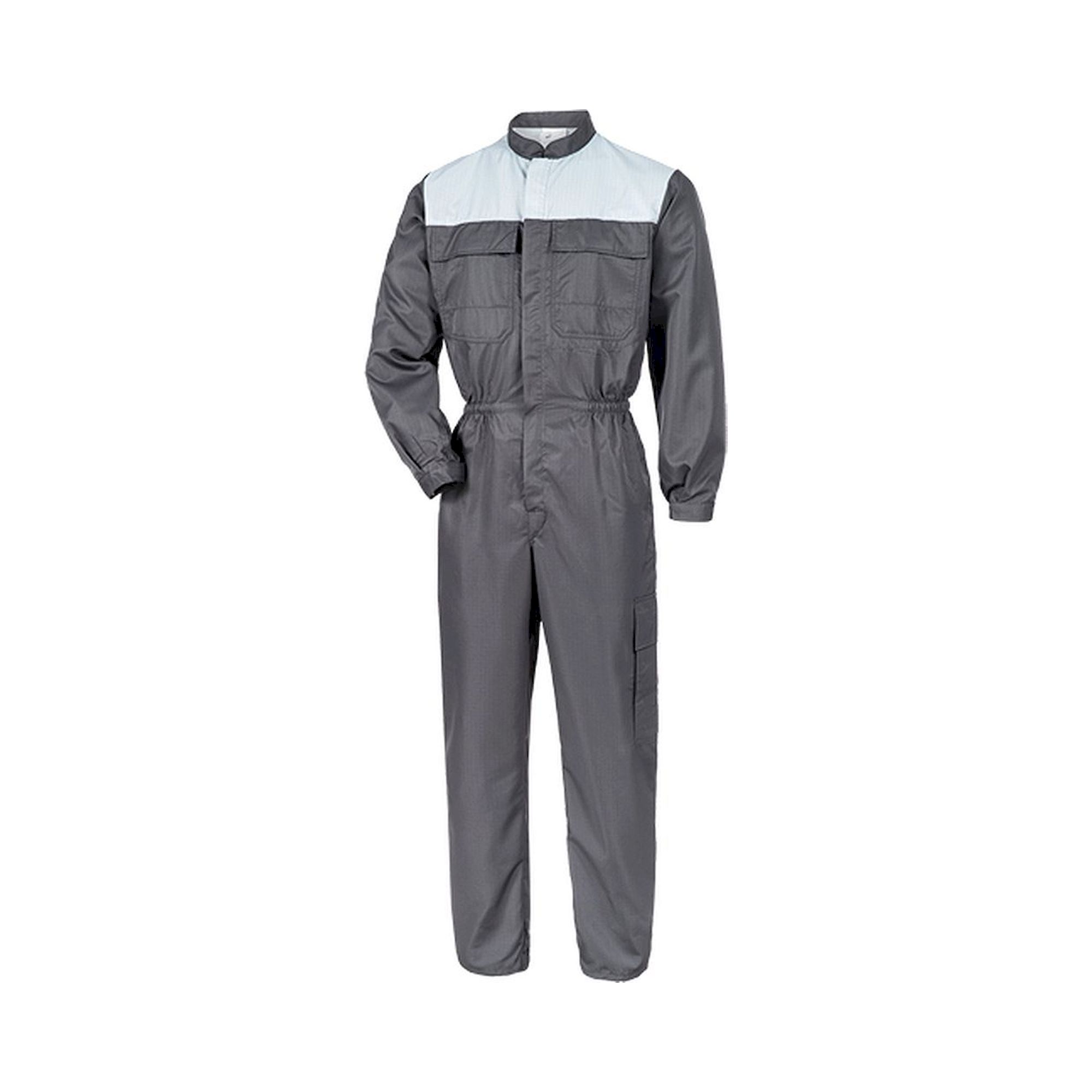 HB Schutzbekleidung 06008 37001 000 2083-50/52. Reinraum Overall HABETEX Micronplus, Gr. 50/52, anthrazit/silbergrau
