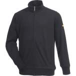HB protectionbekleidung 08016 86012 005 46-M. ESD sweat jacket with zip, black 305 g/m2, M