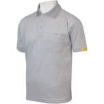 HB protectionbekleidung 08012 86004 002 50-S. ESD polo shirt CONDUCTEX men, grey, breast pocket, S