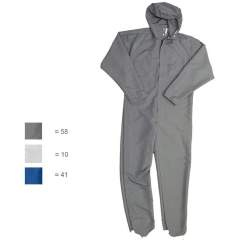 HB protectionbekleidung 06006 37032 000 58-42/44. Cleanroom overall with hood HABETEX Micronselect, size 42/44, anthracite