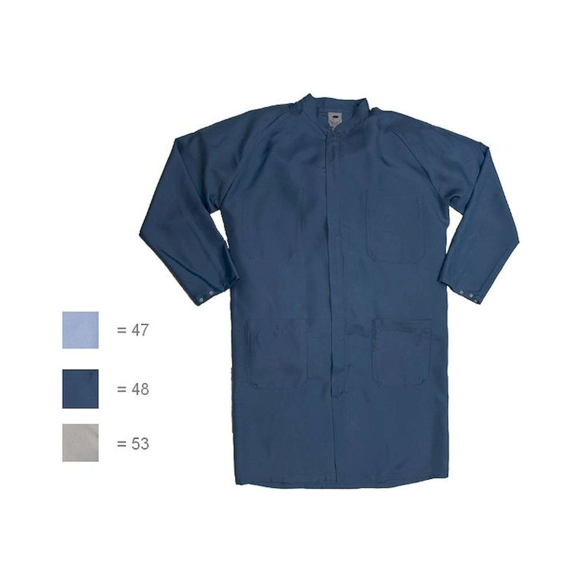 HB Schutzbekleidung 06015 47010 000 47-42/44. Reinraum Herrenmantel HABETEX climatic Pro, Gr. 42/44, hellblau