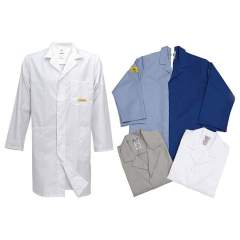 HB protectionbekleidung 08005 48011 000 41-XS. ESD work coat CONDUCTEX, long sleeves, men, blue, XS