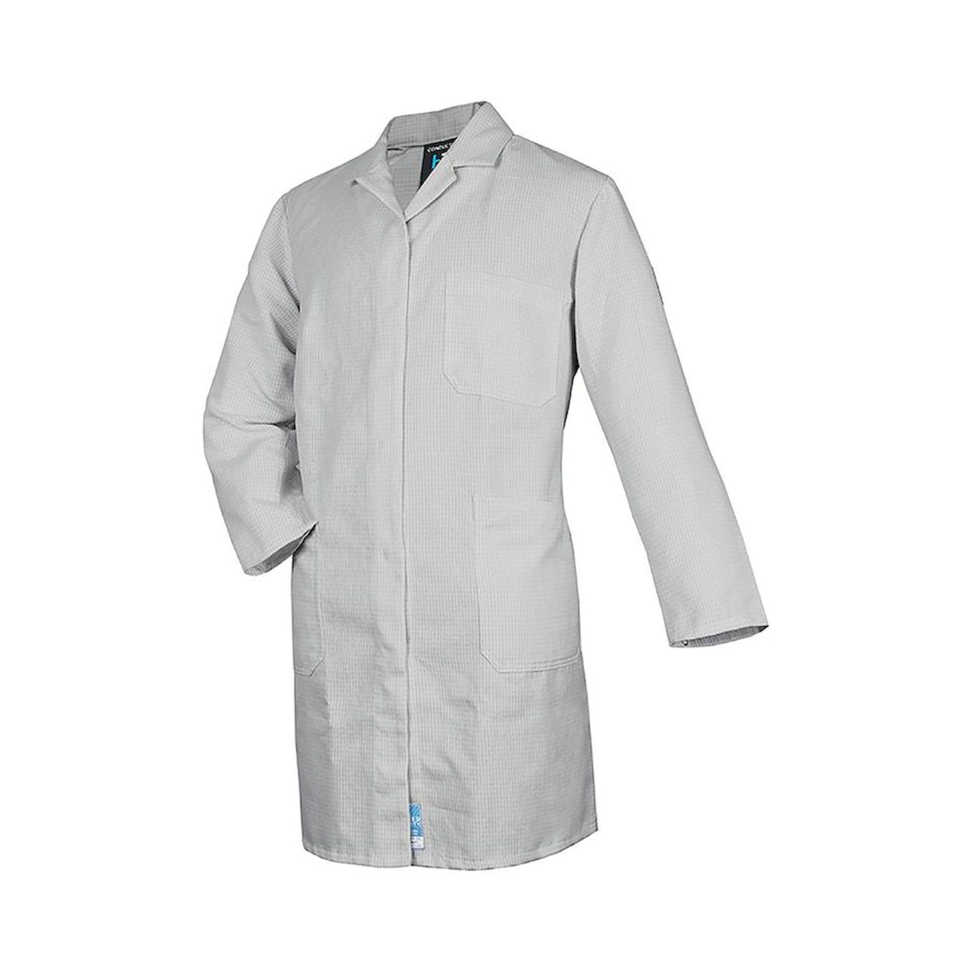 HB Schutzbekleidung 08005 48011 000 50-XL. ESD Herrenmantel Langarm CONDUCTEX, Gr. XL, silbergrau