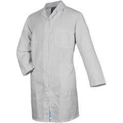 HB protectionbekleidung 08005 48011 000 50-XL. ESD men coat long  SleeveCONDUCTEX, size XL, silver-grey