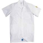 HB protectionbekleidung 08005 48011 011 10-XL. ESD men coat short  SleeveCONDUCTEX, white size XL