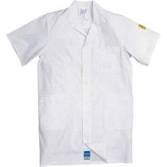 HB protectionbekleidung 08005 48011 011 10-XS. ESD work coat CONDUCTEX, short sleeves, men, white, XS