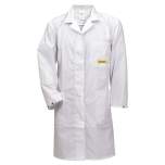 HB protectionbekleidung 08005 48019 000 10-XS. ESD work coat CONDUCTEX, long-sleeved, unisex, white, XS