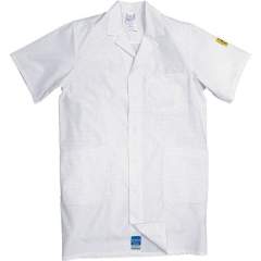 HB protectionbekleidung 08005 48019 005 10-XS. ESD work coat CONDUCTEX, short sleeves, women, white, XS