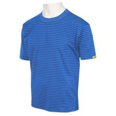 HB protectionbekleidung 08010 86002 000 41-XXXL. ESD T-Shirt men short sleeves, royal, 3XL