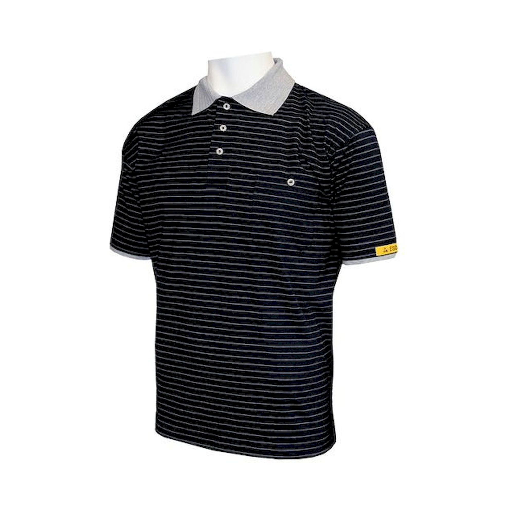 HB Schutzbekleidung 08011 86004 000 2186-XS. ESD-Poloshirt CONDUCTEX Herren, kurzarm, schwarz/grau Brusttasche, XS