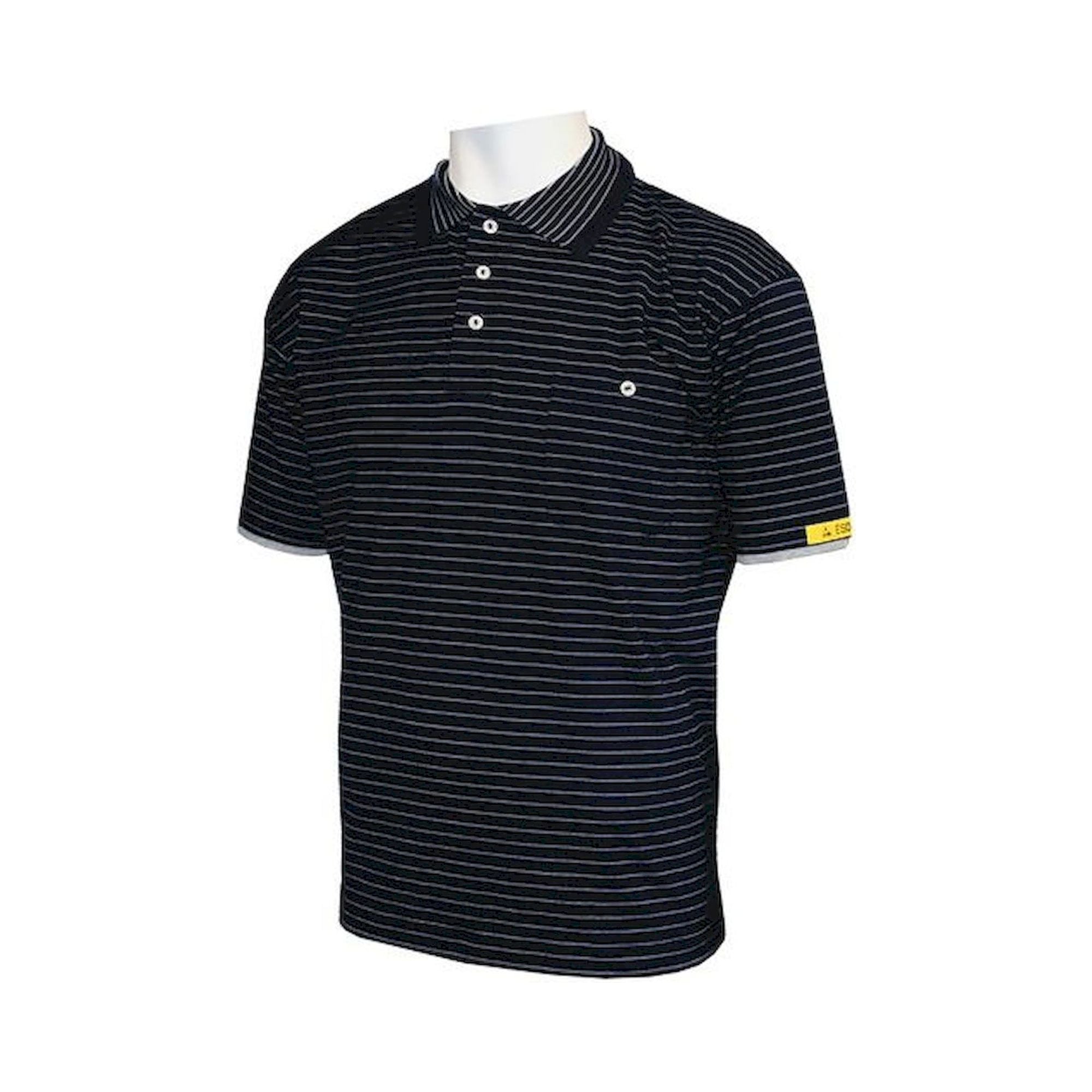 ESD-Poloshirt Conductex Herren, schwarz Brusttasche