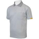 HB protectionbekleidung 08011 86004 002 50-XS. ESD polo shirt CONDUCTEX men, grey, breast pocket, XS