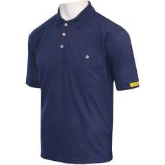 HB protectionbekleidung 08012 86004 002 45-XS. ESD polo shirt CONDUCTEX men, dark blue, breast pocket, XS