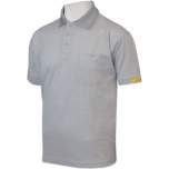 HB protectionbekleidung 08012 86004 002 50-XS. ESD polo shirt CONDUCTEX men, grey, breast pocket, XS