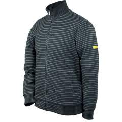 HB protectionbekleidung 08014 86012 001 46-L. ESD sweat jacket CONDUCTEX Cotton Knit, size L, black