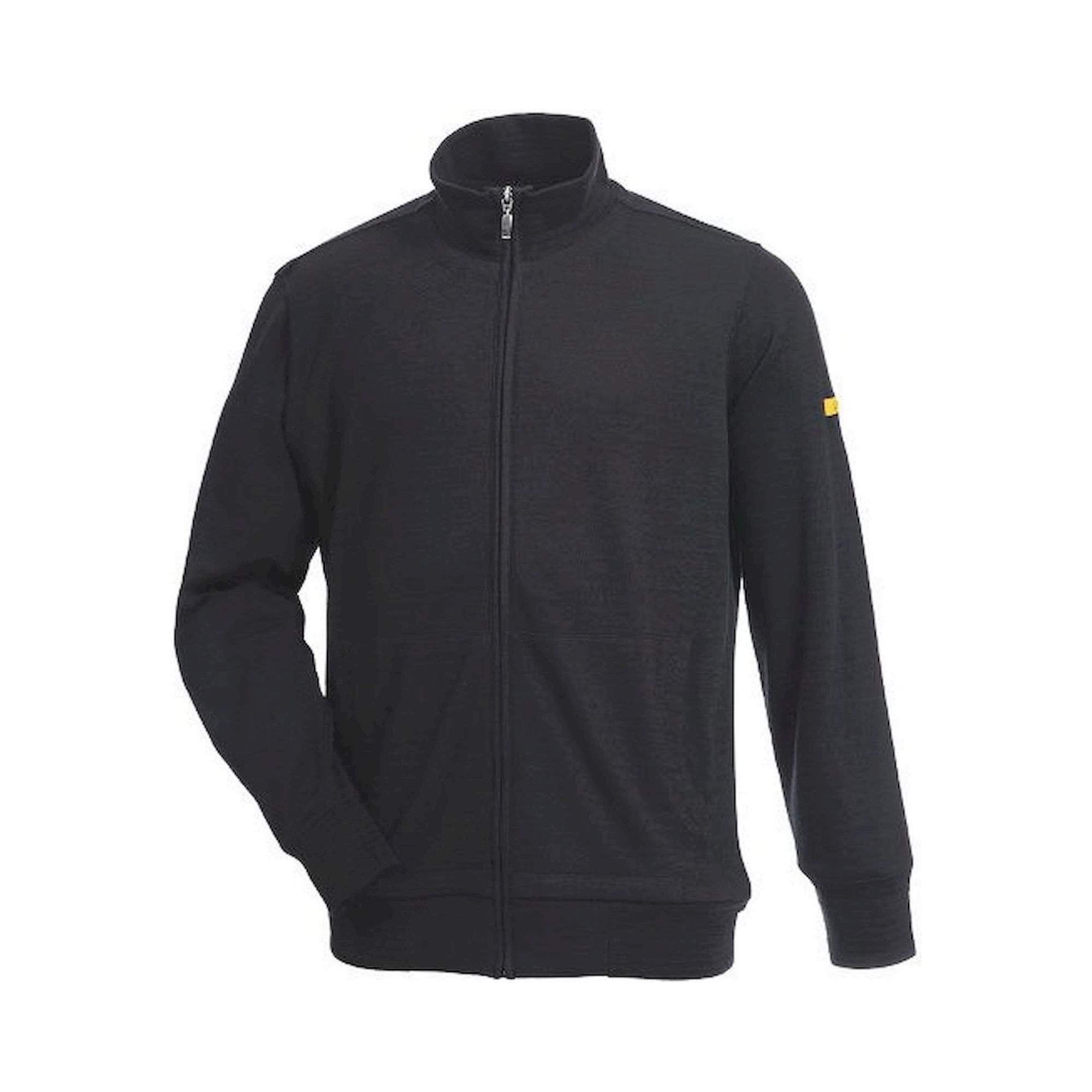 HB Schutzbekleidung 08016 86012 005 46-S. ESD Sweatjacke mit Zip, Schwarz 305 g/m², S