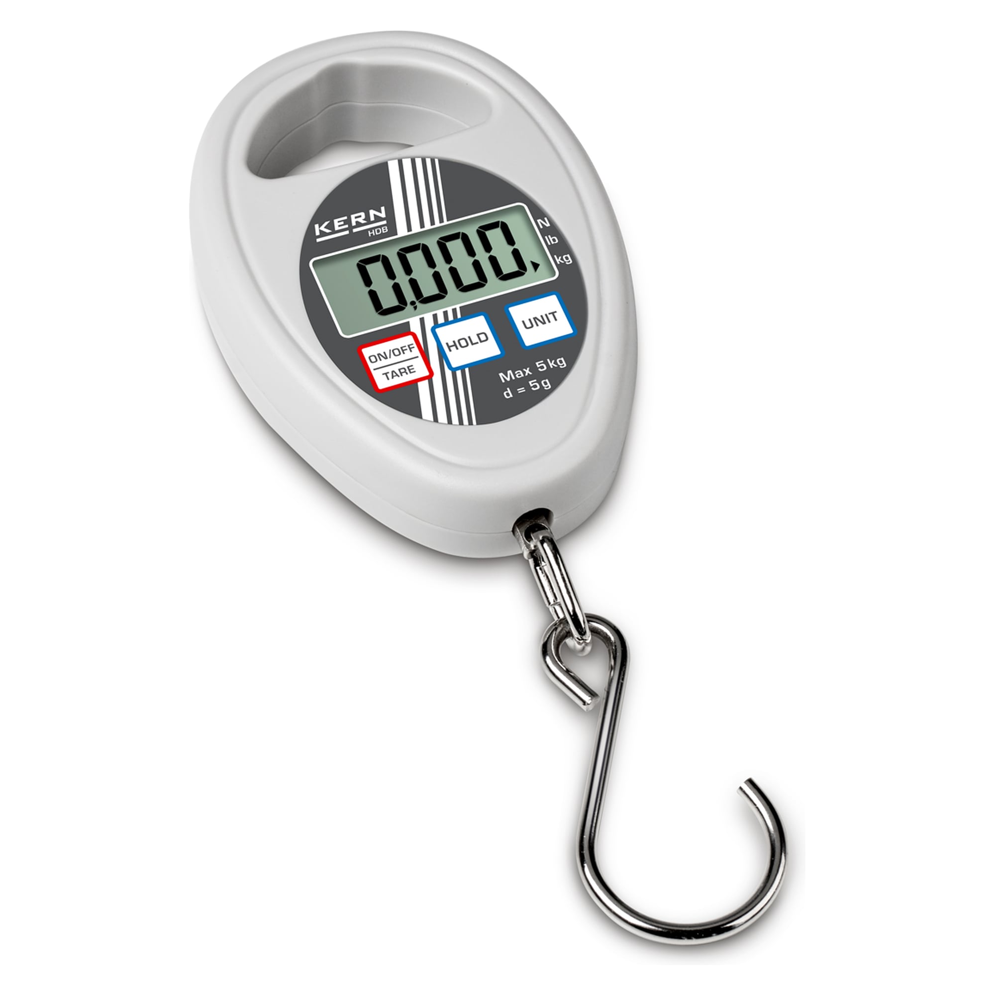Hängewaage 5 kg Ablesbarkeit 0,005 kg - KERN HDB 5K5N