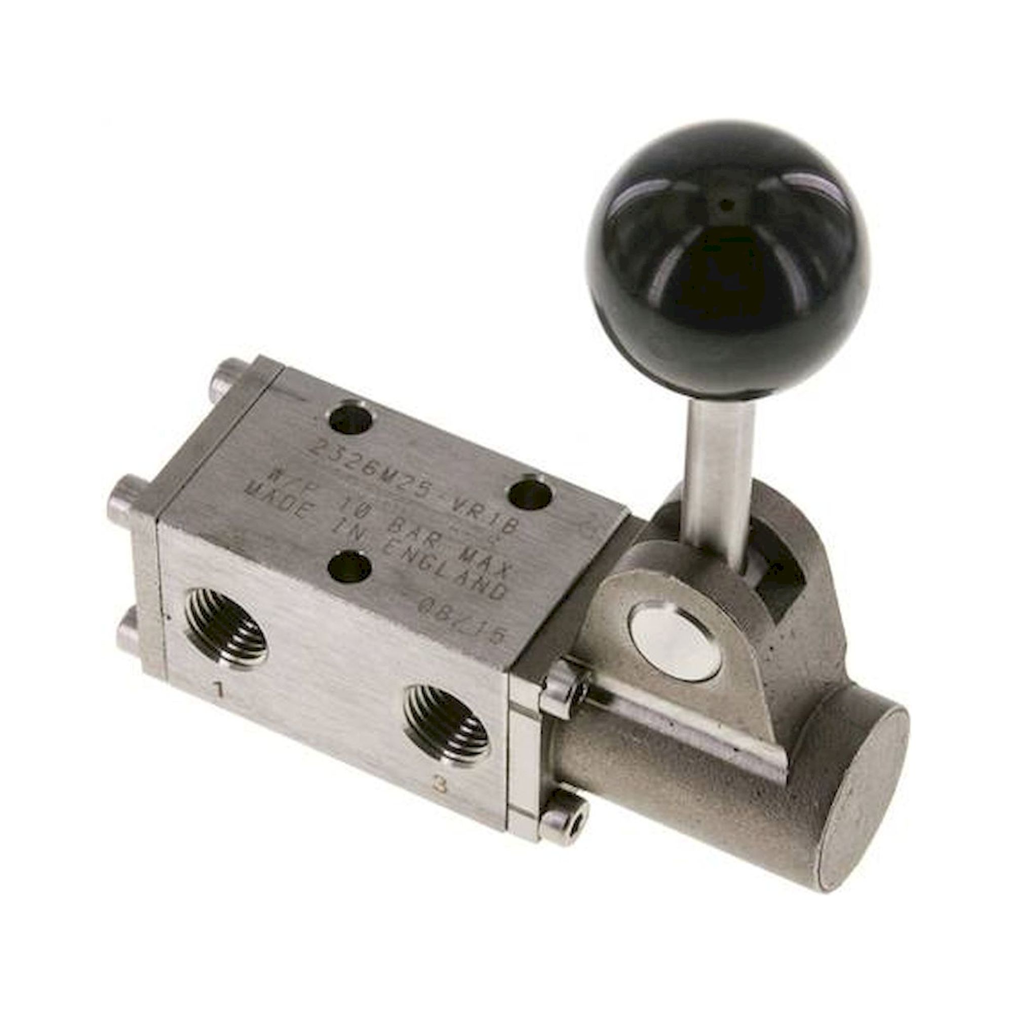 HF 05 311 ESG. 3/2-Wege (NC/NO)-Handhebelventil, G 1/4", Federrückstellung