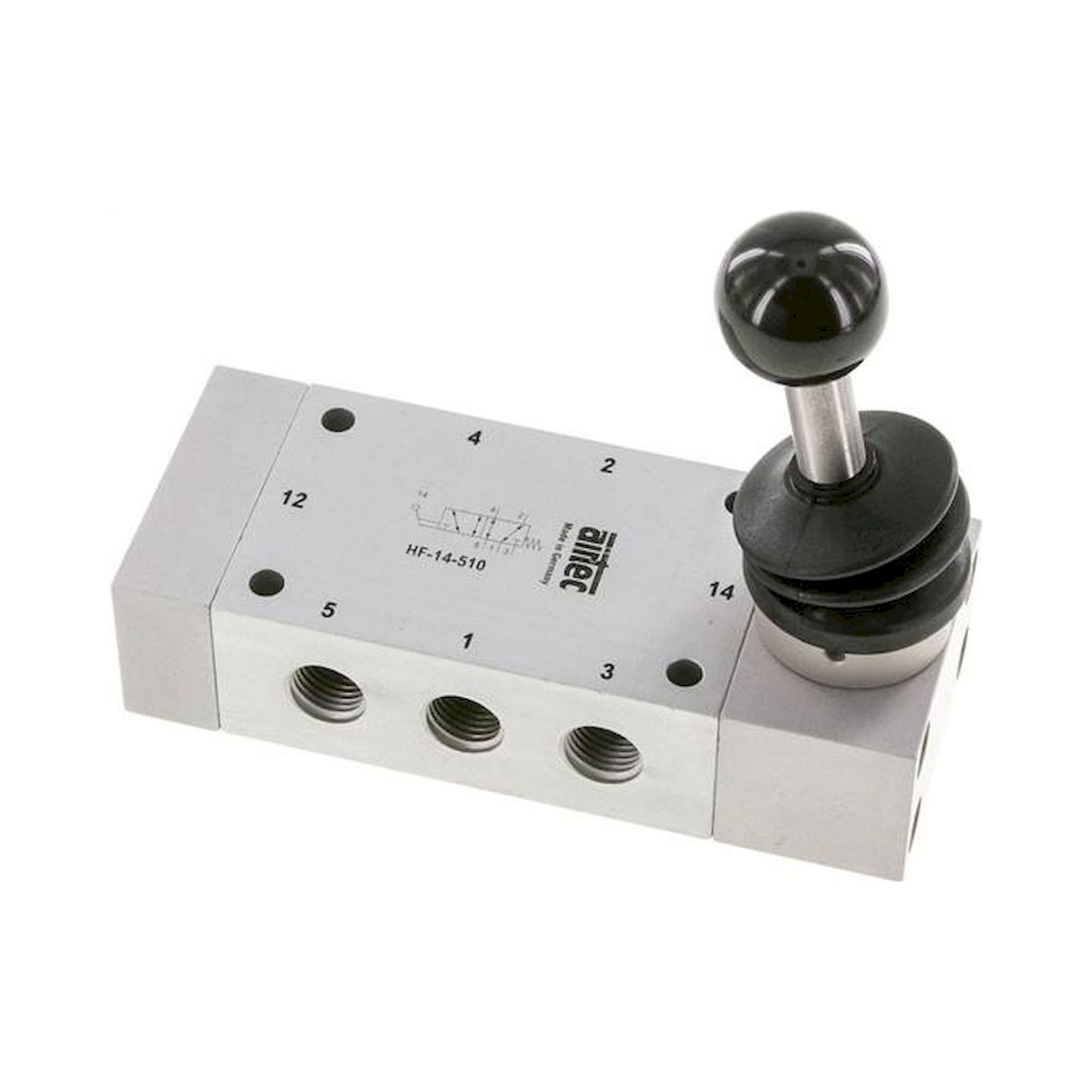 Airtec HF 14 510. 5/2-Wege Handhebelventil, Federrückstellung, G 1/4"