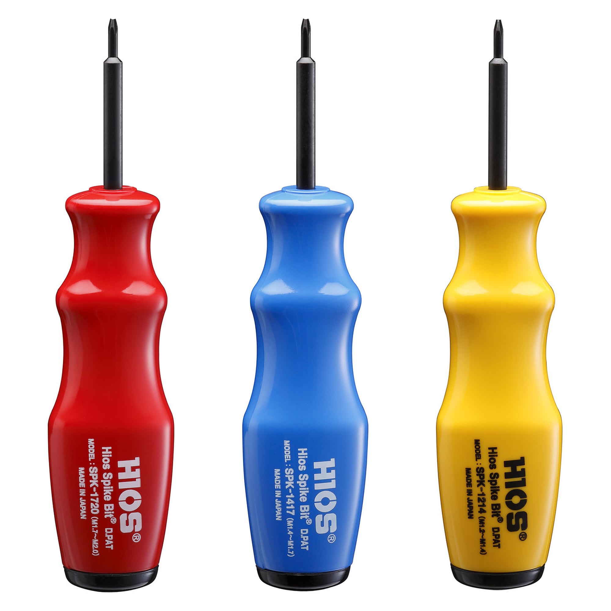 Spike-Schraubendreher-Set 3-teilig für Kreuzschlitzschrauben M1,2-M2,0 - HIOS SPK-SET01