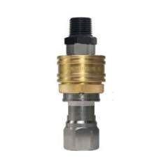 Nitto Kohki HW Cupla. Quick Connect Coupling HW-4S-F, Brass, FKM