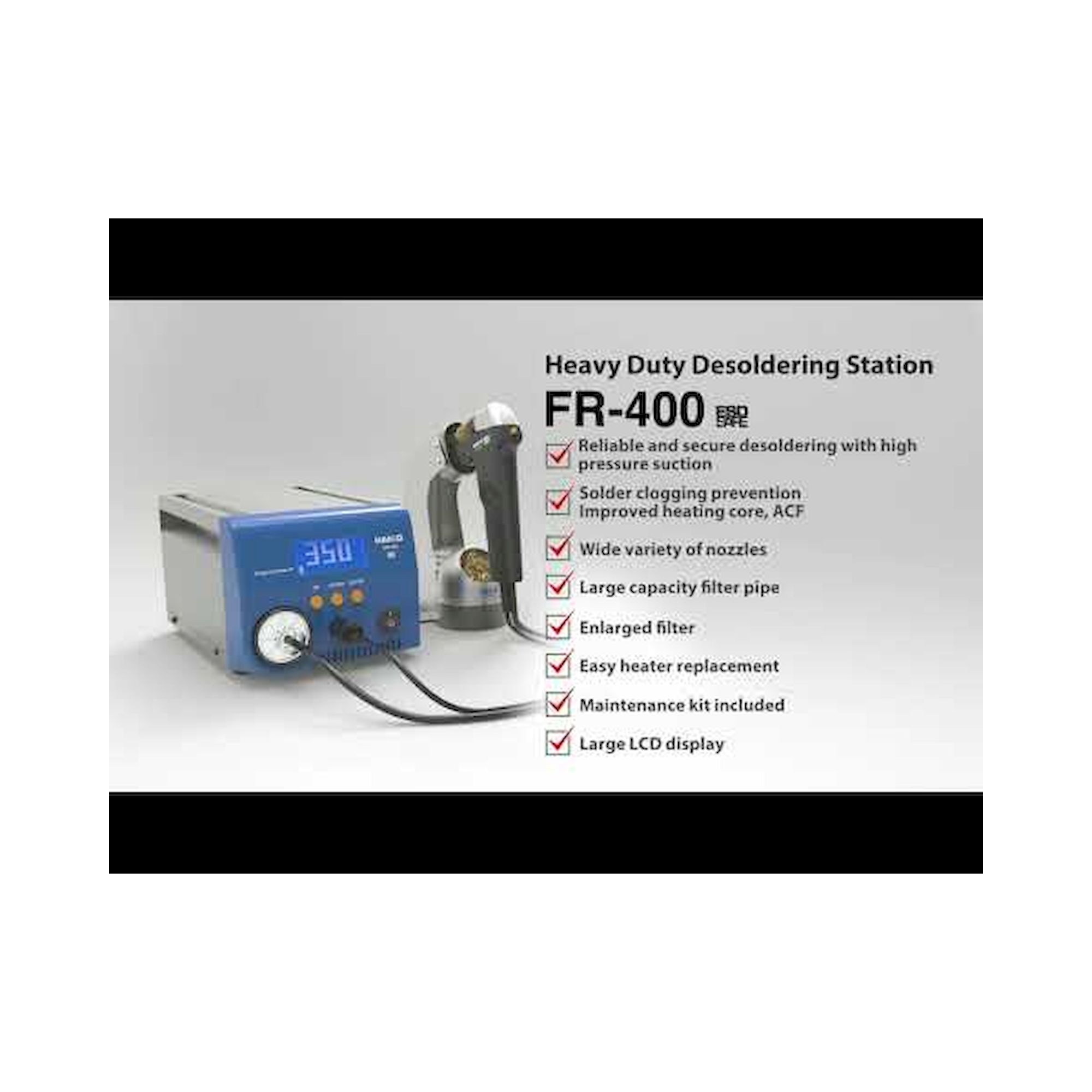 Heavy-Duty Desoldering Station 300W - Hakko FR-400