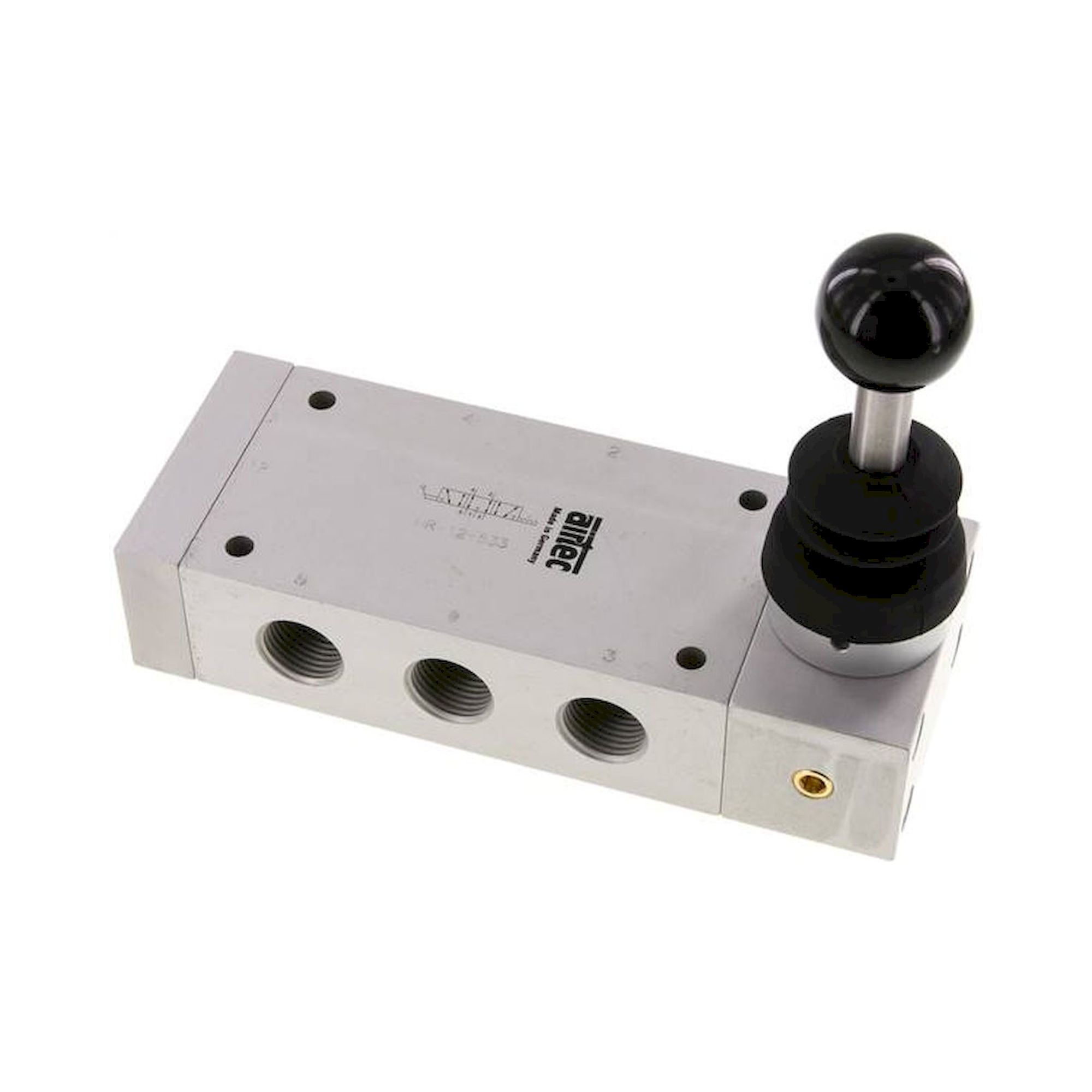 Airtec HR 12 533. 5/3-Wege Handhebelventil, Mittelstellung entlüftet, Raste, G 1/2"