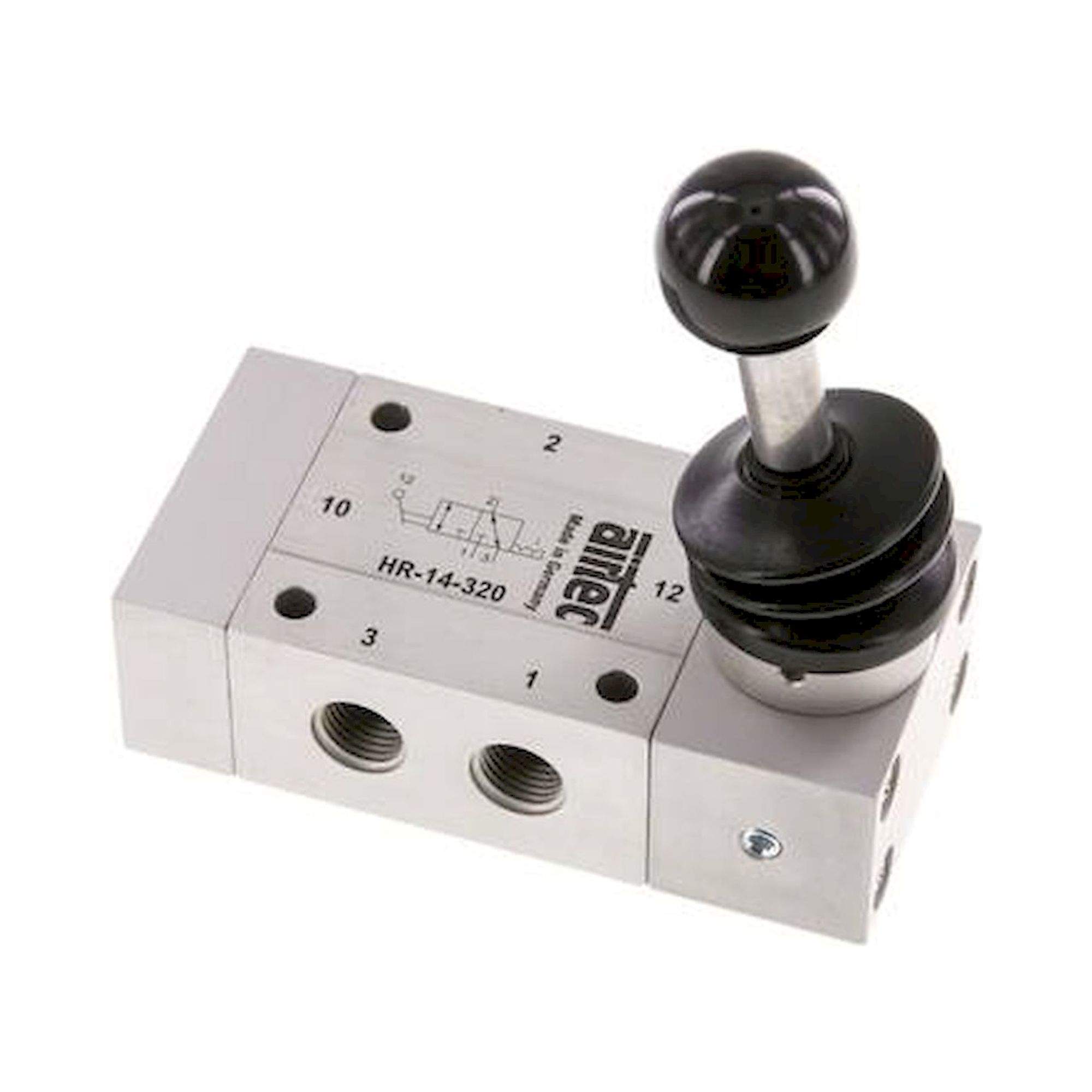 Airtec HR 14 320. 3/2-Wege Handhebelventil, Raste, G 1/4", Standard