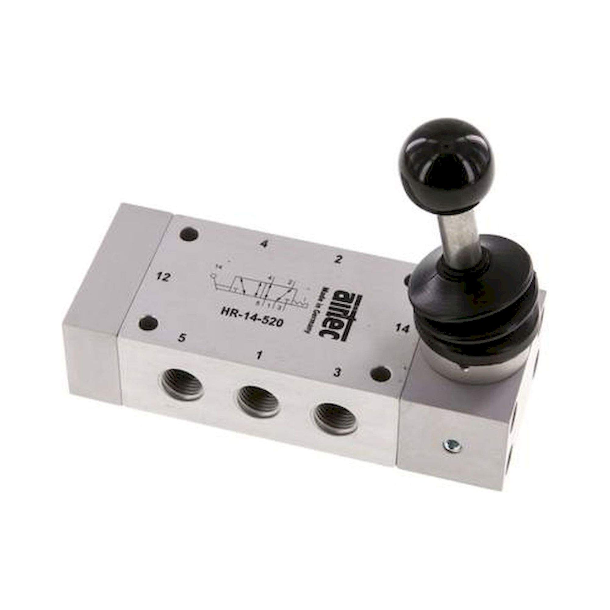 Airtec HR 14 520. 5/2-Wege Handhebelventil, Raste, G 1/4"