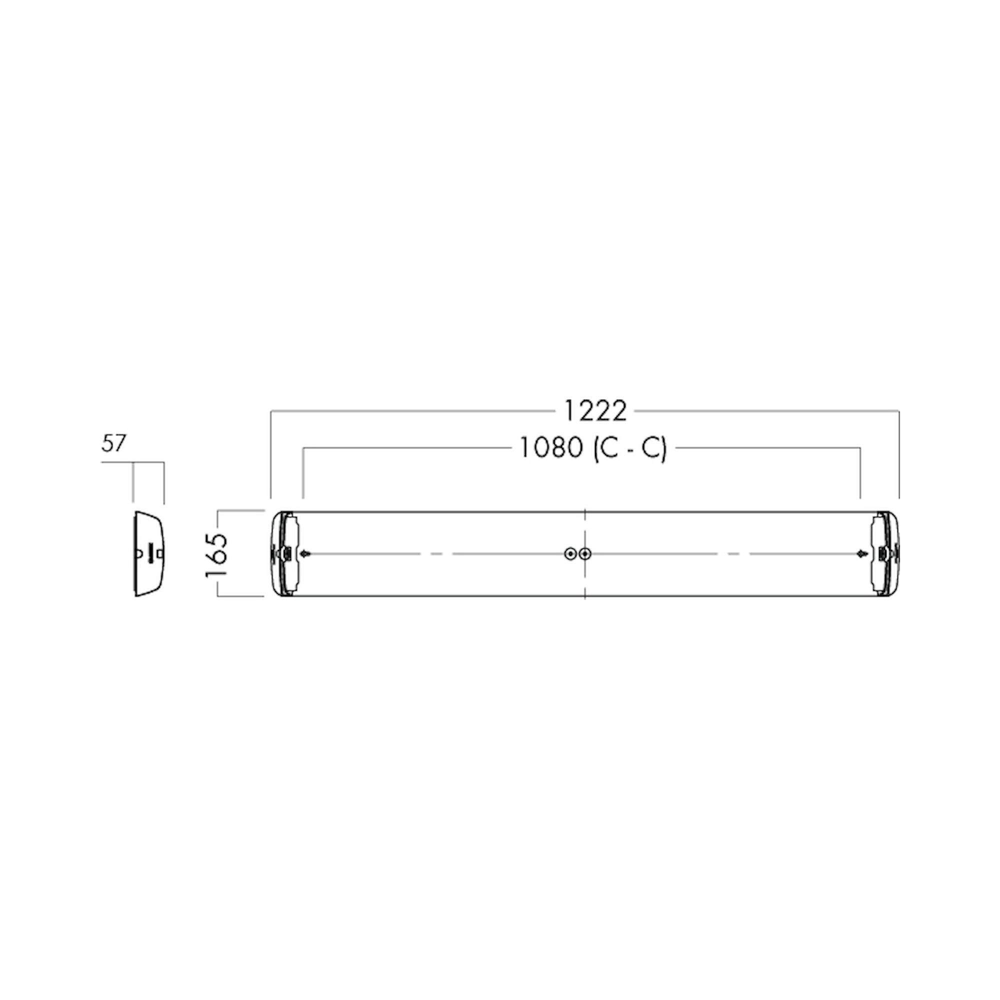 Glamox i60-1200 luminaire LED, 6272 lm, 4000 K, commutable