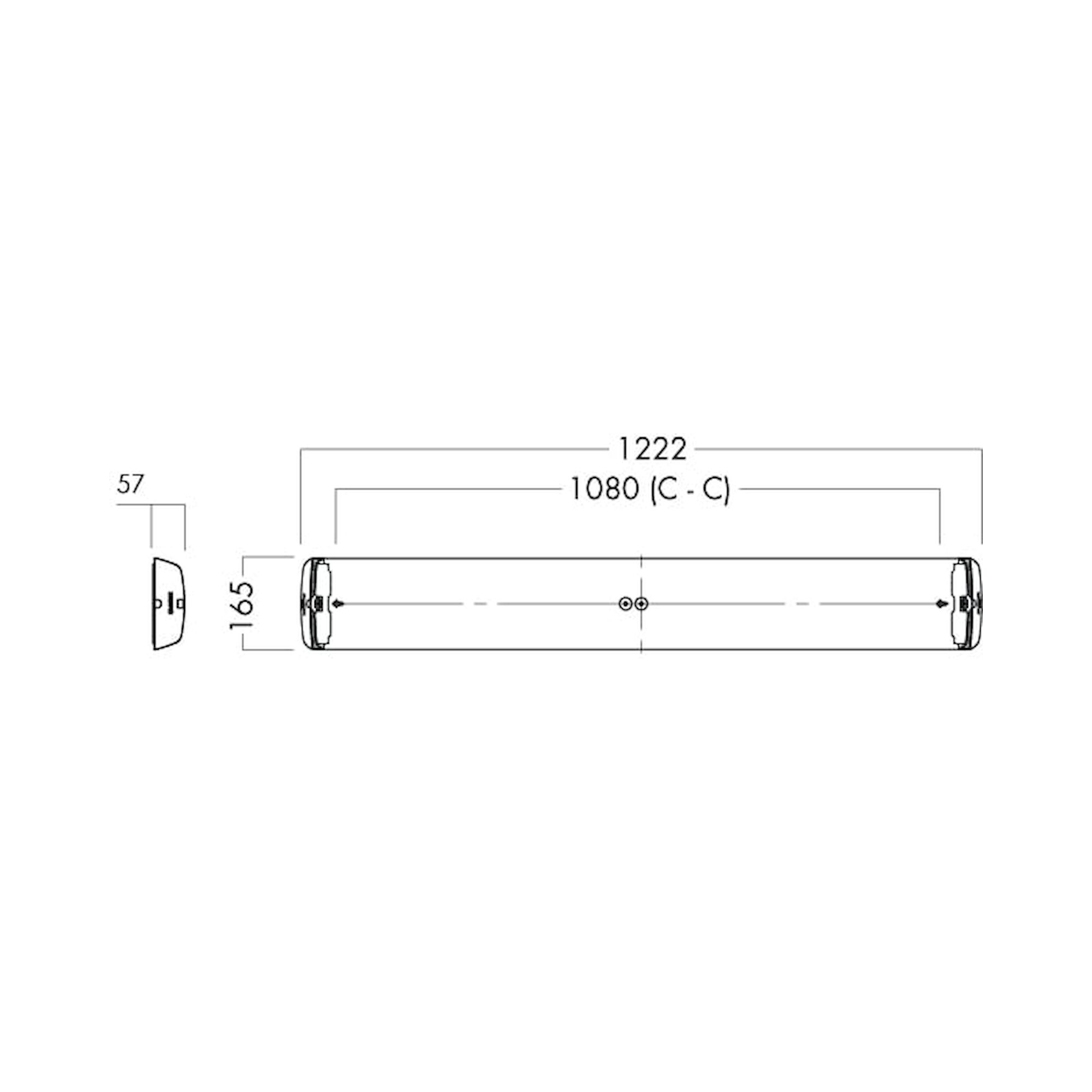 Glamox i60-1200 luminaire LED, 4968 lm, 4000 K