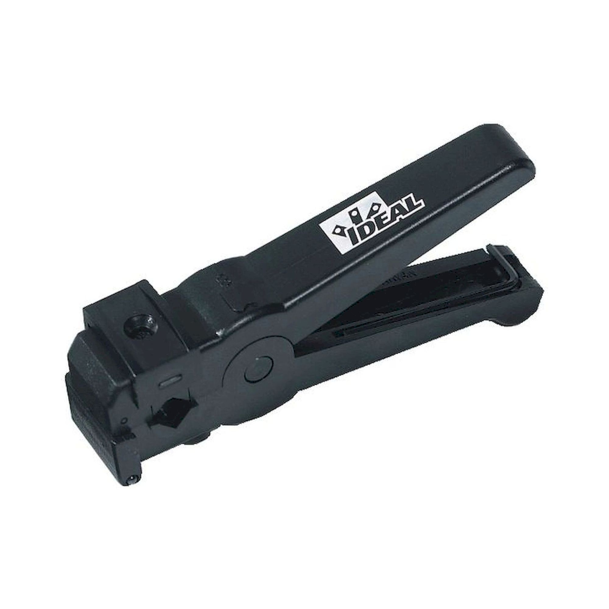 Ideal 45-520. Verstellbares 3-Klingen-Abisolierwerkzeug für Koaxialkabel RG-58/RG-59/RG-6/RG-6, schwarz