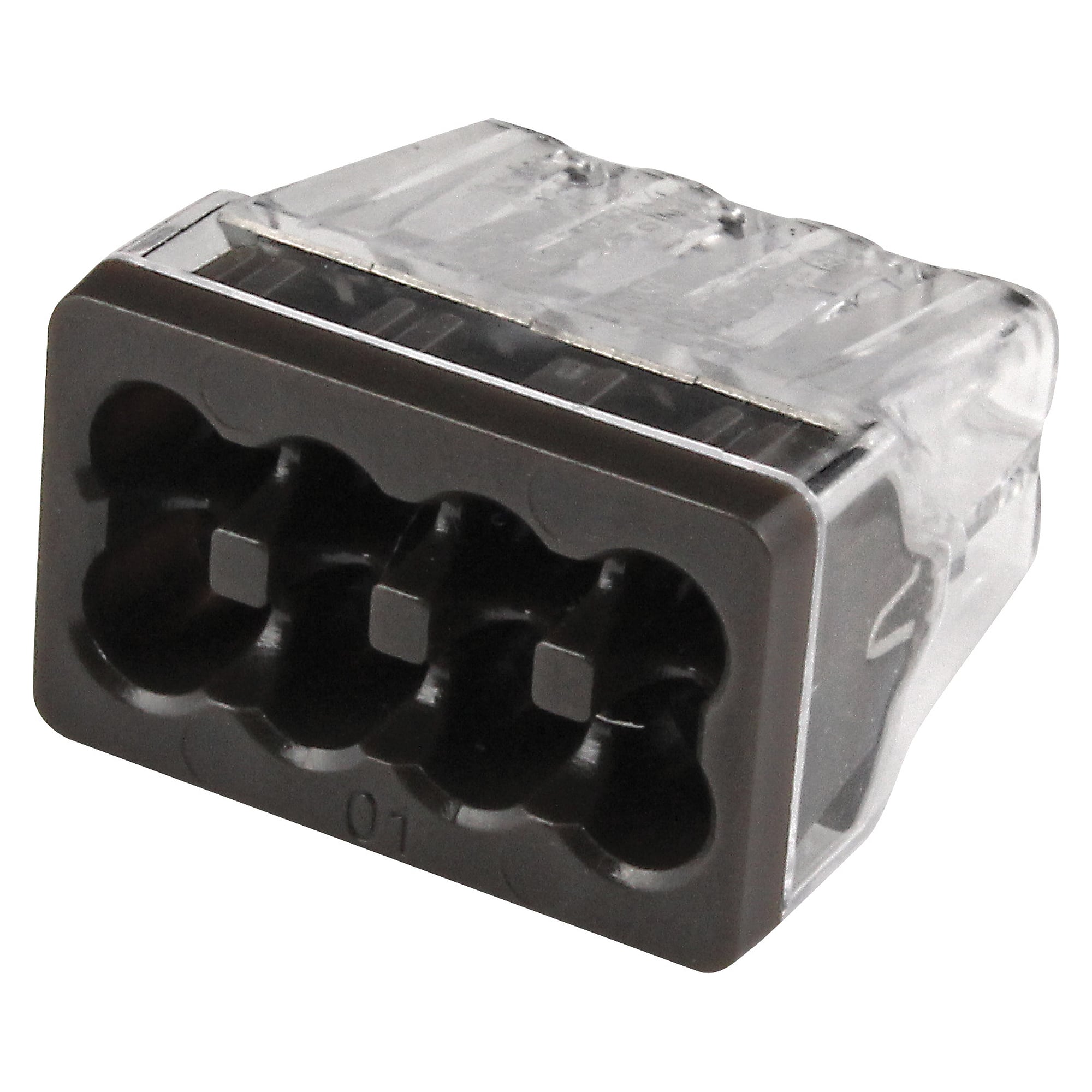 Steckklemme Push-In, 8 Leiter, 0,5-4 mm², 32 A, Schwarz, Packung 50 Stück - IDEAL 30-0090