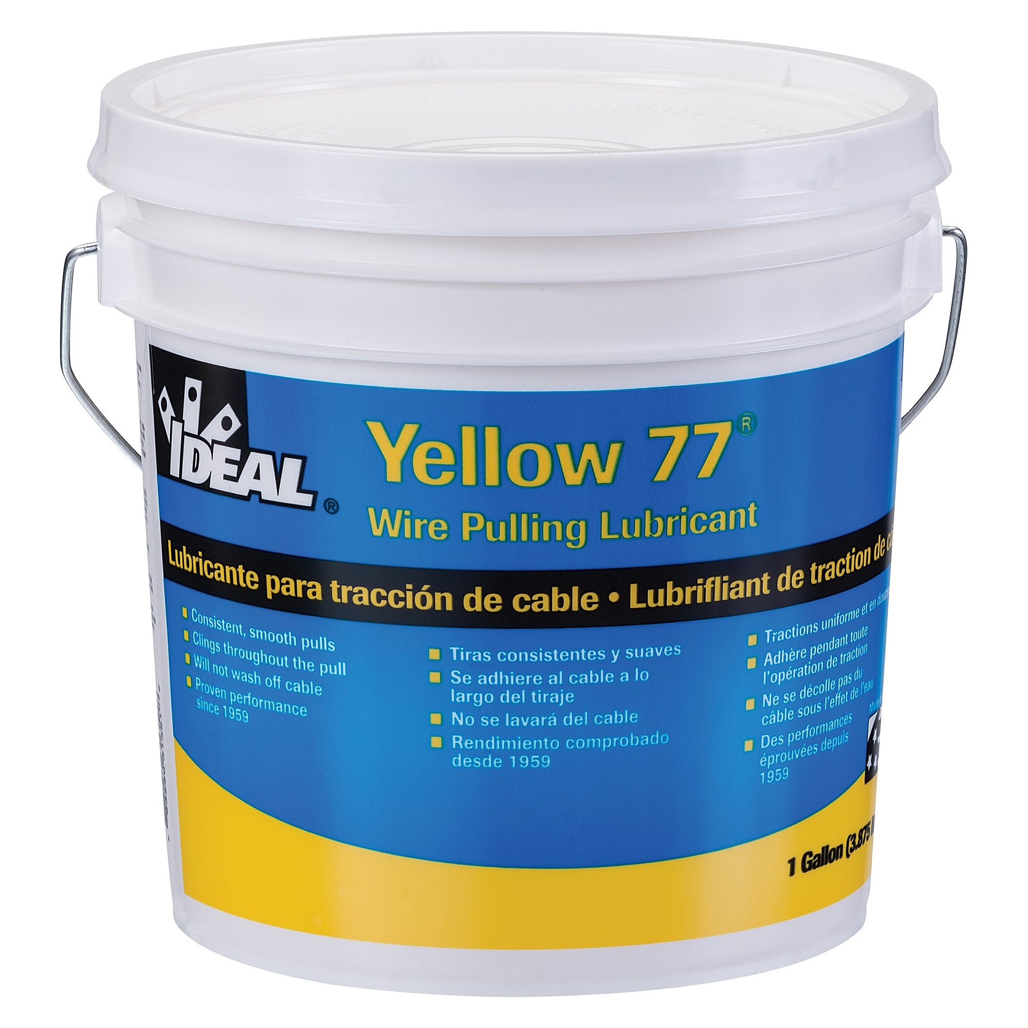 Lubrifiant de tirage Yellow 77, à base de cire, seau de 5 gallons env. 18,9 l - IDEAL 31-355