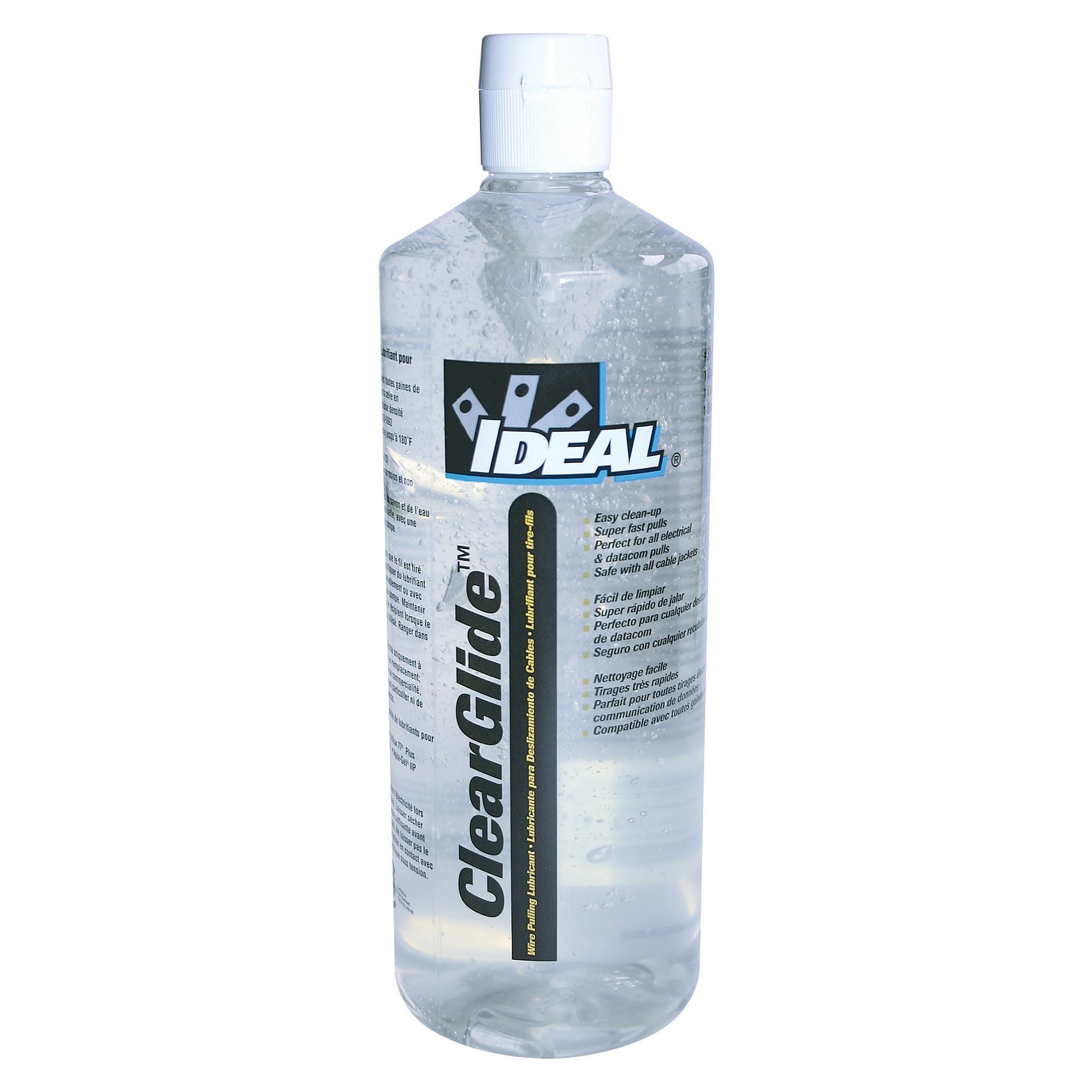 Lubrifiant de tirage Clearglide, transparent, pour intérieur, flacon de 1 quart env. 0,95 l - IDEAL 31-388