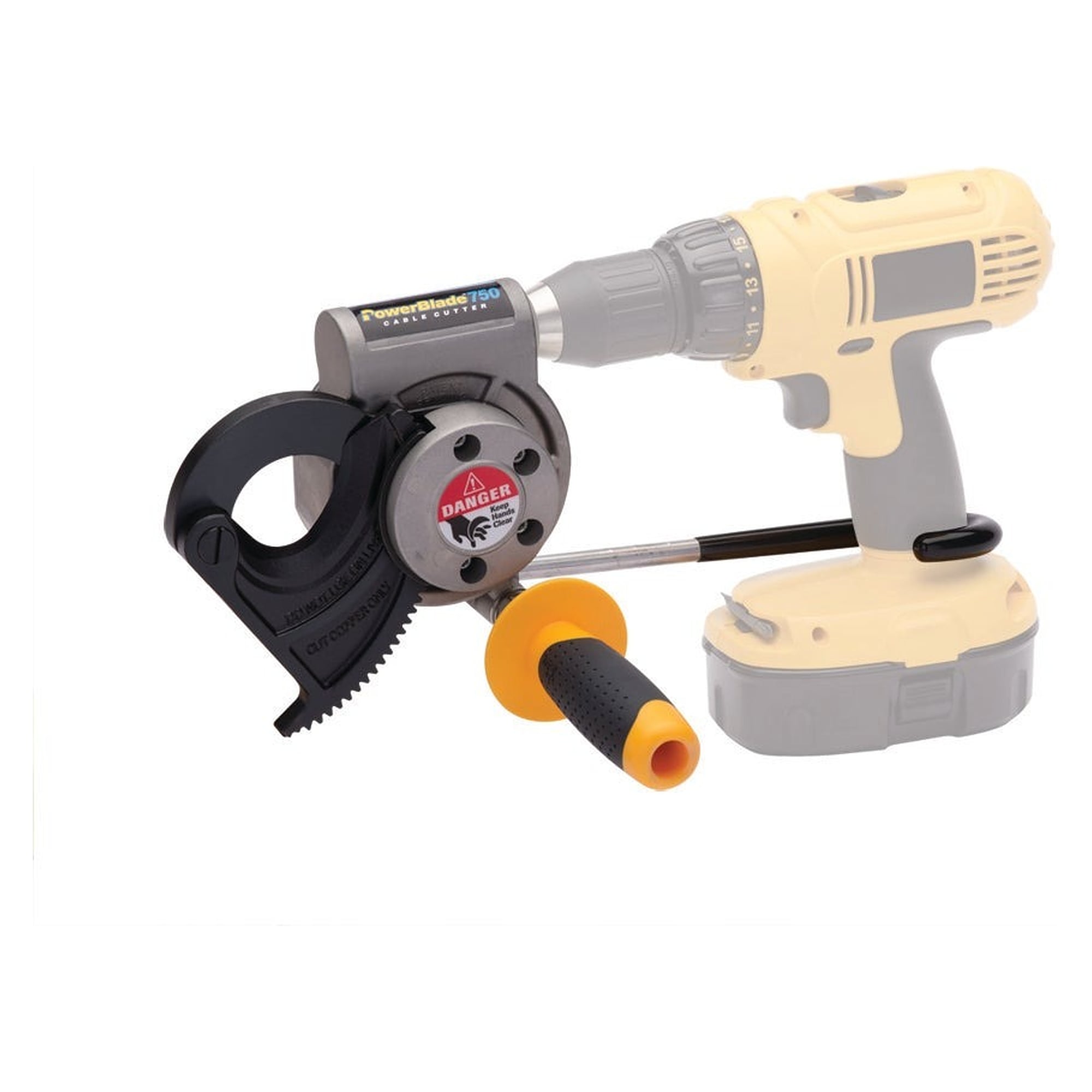Kabelschneider PowerBlade, Aufsatz für Bohrgerät, Cu bis 380 mm², Al bis 506 mm² - IDEAL 35-078
