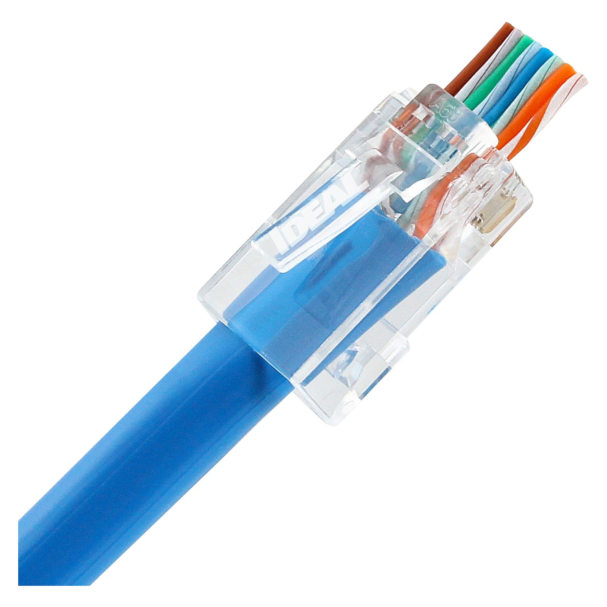 RJ-45 Modularstecker Feed-Thru Cat6, Packung 100 Stück - IDEAL 85-377