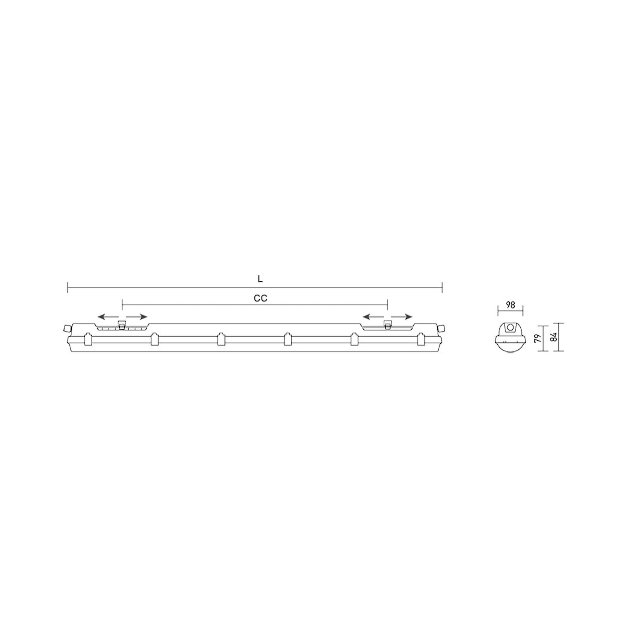 Glamox iG69-1455 LED-Leuchte, 3010 lm, 4000 K, DALI-dimmbar